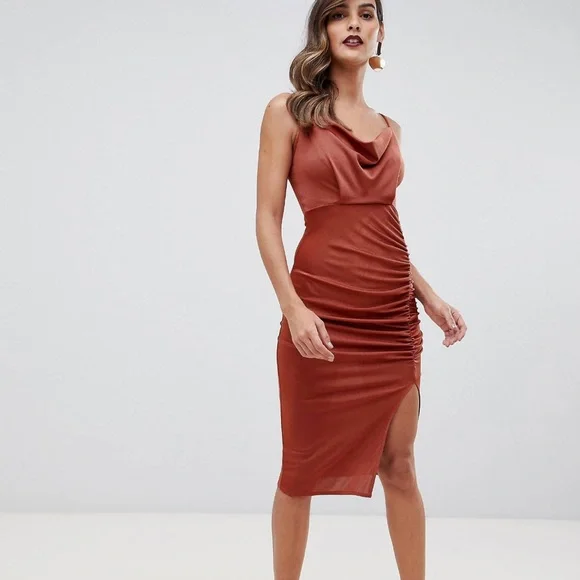 rose gold and gold bridesmaid dresses Rose Gold Long Bridesmaid Dresses with Criss Cross Neck – FancyVestido